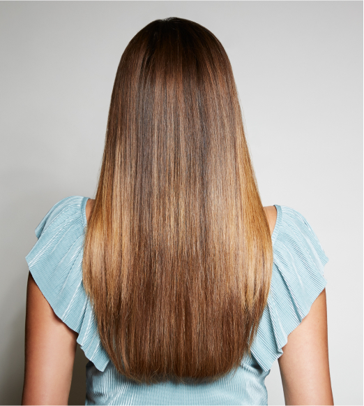 Resultaat Tape Extensions brunette na